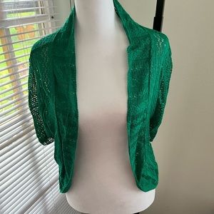 JESSICA H (HOWARD) PRE-LOVED AUTHENTIC KELLY GREEN KNIT SHORT SLEEVES SHUG